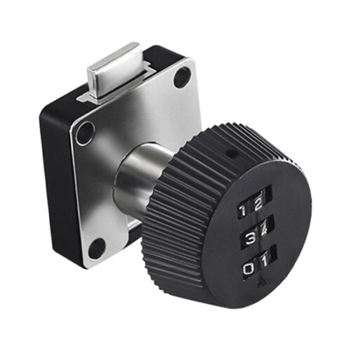 Combination cam Lock Cabinet Code Lock Number Digit Code Security Lock Kitchen Cabinet Lock for Home Garage Mailbox Wardrobe BlackInclined41x41mm 2