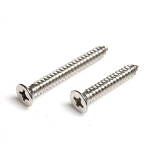 10Pcs M4x50mm Phillips Flat Head Self Tapping Wood Screws, 304 Stainless Steel, Coarse Thread, compatible with Sharp Point