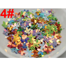 Craft DIY Loose Shimmer Sequins Paillettes Various Shape Sewing Wedding Garment-4# 2000pcs Flower 10mm