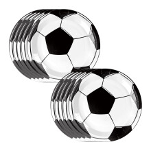 10 Pcs Soccer Plates for Soccer Theme Party Decorations,Disposable Paper Plates Tableware for Birthday Sports Game Favors