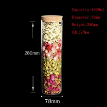 150ml~1000ml Glass Vial Jars Test Tube Bottle Crafts Seal Pot Storage-4# 1000ml
