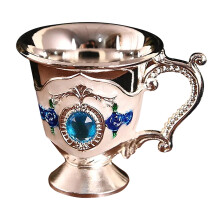 Mug Fíona Seanré le Láimhseáil Miotail Seanré – Cupán Tae Seanré Eorpach, Maisiúcháin Baile, Comhoiriúnach le Tuí Gloine