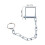Phenofice Steel Trailer Coupler Pin with Chain Galvanized for Durability Silver 2
