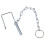 Steel Trailer Coupler Pin with Chain Galvanized Silver 5