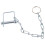 Steel Trailer Coupler Pin with Chain Galvanized Silver 7