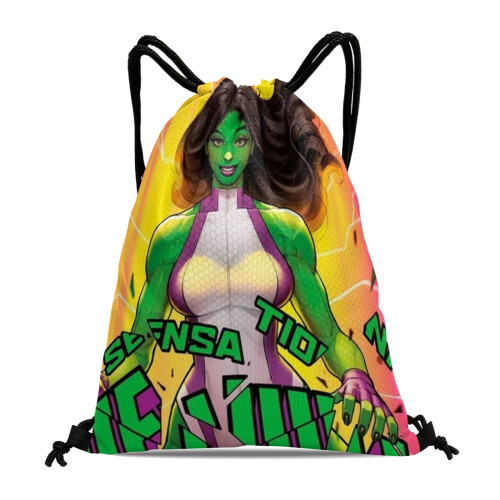 Σάκος με κορδόνι She Hulk: Ιδανικός για γυμναστική, πεζοπορία, κολύμπι, ταξίδια,