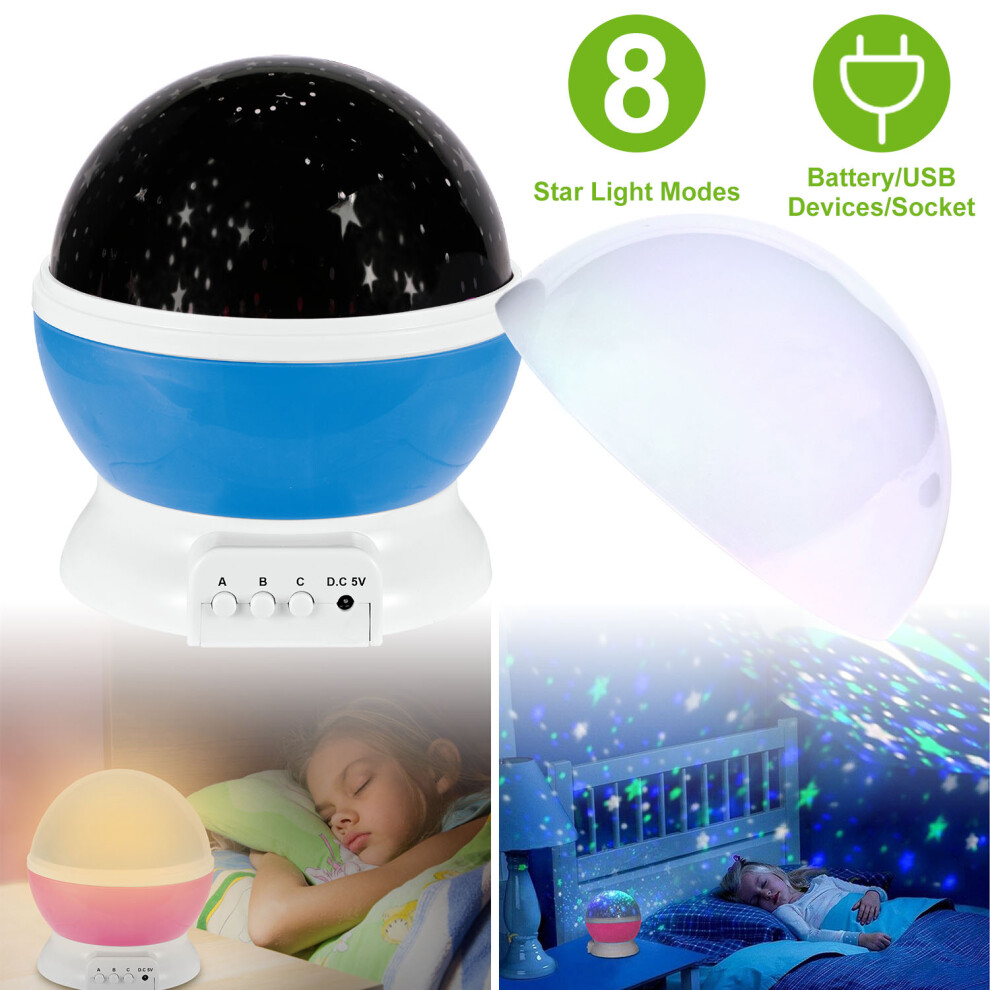 Led Sky Projector Night Kids Rotating Starry Night Usb Sleep Lamp Light