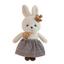 Serie Critters Town, simpatica coppia di bambole con simpatici animali di peluche: coniglio e orso, regalo di coppia, morbido giocattolo di peluche,