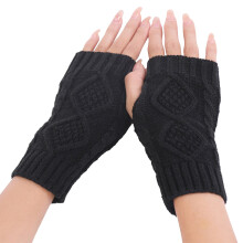 Winter Gloves Fingerless Gloves for Women Half Finger Gloves Winter Stretchy Knit Fingerless Mittens Unisex