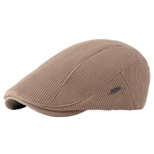 Boina feminina de lã tricotada, estilo coreano, para o outono/inverno. Boné de beisebol masculino, liso e simples, com design retrô britânico.