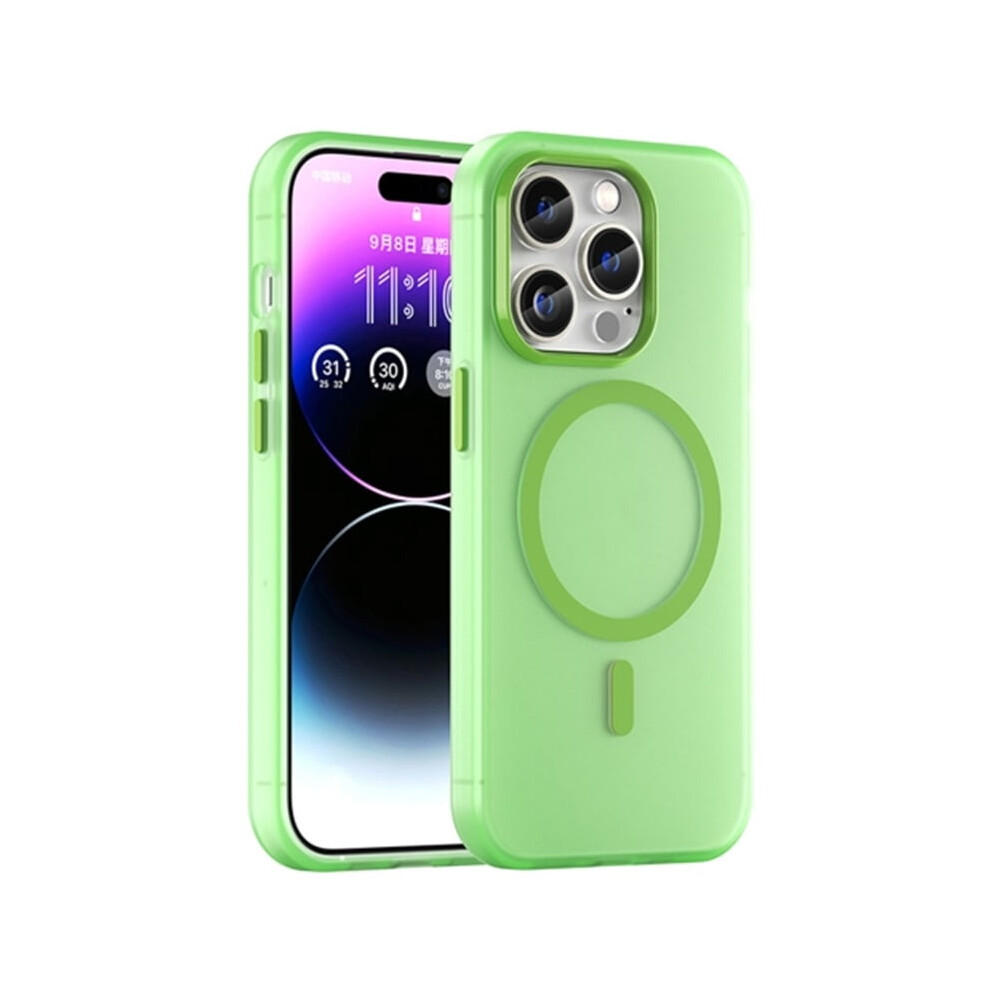 Iphone 14 Pro Max Magsafe Frosted Tpu+Pc Case Green 913211541784