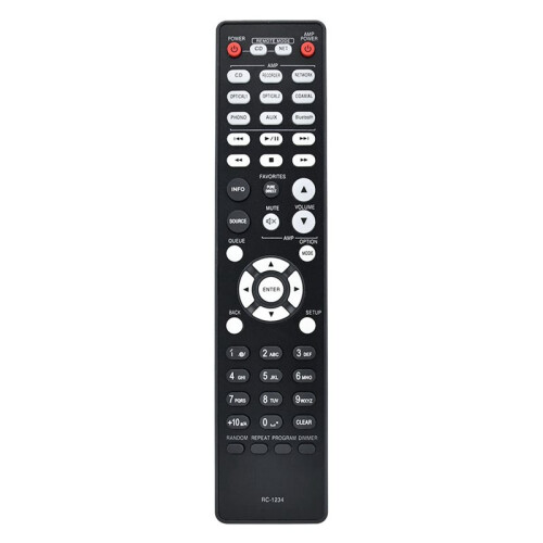 2X RC-1234 CD Remote Control for  PMA-600NE DCD-600NE Power Amplifier Remote Control Replacement 1