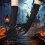Γάντια Halloween με θέμα τη γάτα και μακριά νύχια, ένα μέγεθος 2