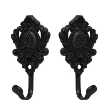 Lot de 2 porte-manteaux muraux décoratifs avec crochets en relief pour bureau