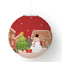 24 Stuks Kerstversiering Papieren Lantaarns, Ronde Hangende Chinese Papieren Lantaarns voor Thuis, Buitenfeestdecoraties