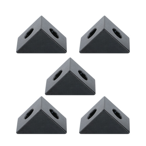 5Pcs Al Triangle Connector Block 20x20x20mm Black 1