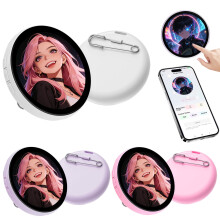 Personalizowana cyfrowa odznaka E-Pin z ekranem IPS 2,17 cala, magnetyczna karta identyfikacyjna Touch ID – kompatybilna z fanami i kolekcjonerami