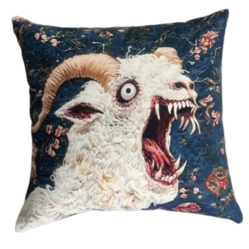 Covers Screaming Goat Soft Protector 17.72x17.72 Inches Square Hilarious Animal Graphic Couch Living Room Sofa Cushion Home Dorm