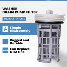 Washer Filter Replacement for 49042/0001 592-49193 59249193 59249196 WF210ANSXAC WF210ANW Washing Machine
