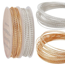 2 Rolls 18 Gauge 32Ft Twist Copper Jewelry Wire 2 Colors Pure Soft Copper Craft Beading Wire for Craft Jewelry Making and Other DIY Arts