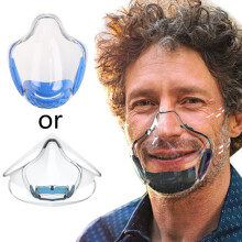 Clear Anti-Fog Face Mask Plastic Breathable 1 Piece
