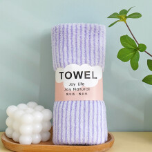 Thick Velvet Striped Hand Towels 14"x30" - Ultra Soft, Absorbent, Quick-Drying, Sensitive Skin Friendly, Spa & Gym Use (Purple)
