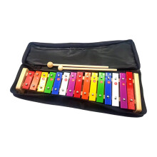 Rainbow Xylophone Glockenspiel 15-Note Aluminum Bars