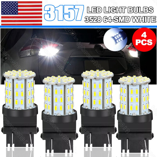 Λαμπτήρας LED 4X3157 3156 64SMD με οπίσθιο φλας και οπίσθιο φρένο LED, πλευρικός δείκτης DRL