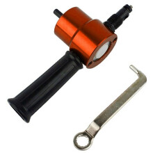 Double Head Sheet Metal Nibbler Saw Cutter 360 Degree Adjustable Drill Attachment with Extra Punch Free Cutting Tool