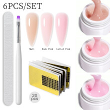 Kit de construcción y modelado de base para pegamento de extensión de uñas