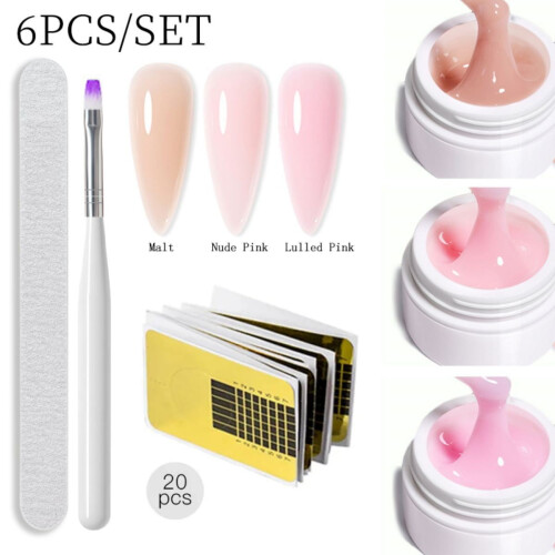 Kit de construcción y modelado de base para pegamento de extensión de uñas