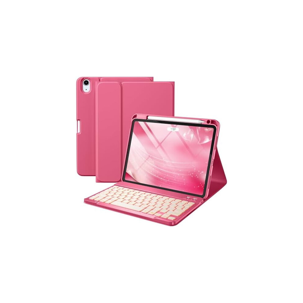 Compatible With Ipad Air 11-Inch/10.9" (5Th/4Th Gen, M3/M2) Case With Backlit Detachable Keyboard, Folio Cover & Pencil Holder (Watermelon) 9450273967400