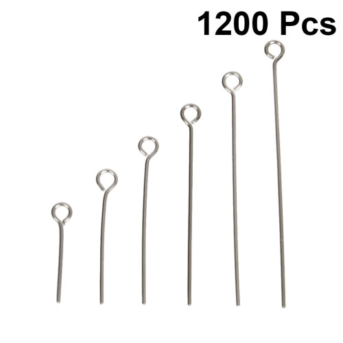 Beaded Chain Eye Pins Stainless Steel 1200 pcs