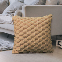 Housse de coussin décorative en velours, 50 x 50 cm, motif flocons de neige tissés, pour bureau, canapé, coussin de soutien lombaire ou de chevet.