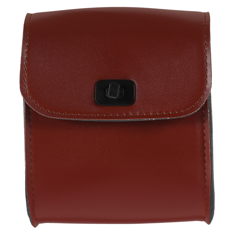 Handlebar Bag Synthetic Leather Bike Pannier Motorcycle Saddlebag Hanging Bag Pouch (Coffee) 9193271194477