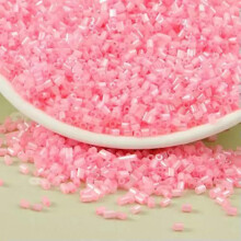 2800 Stück 2x3 mm Röhren-Kristallglas-Abstandshalterperlen, Konvolut für die Schmuckherstellung – Rosa