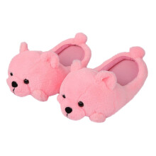 Pantoffels met cartoon teddyberen, pluizige katoenen winterpantoffels voor binnen en buiten, dierenpantoffels, grappige, knusse en zachte pantoffels