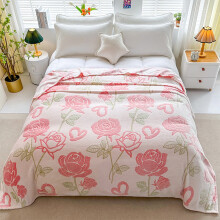 Milk Velvet Coral Fleece Throw Blanket Queen Size