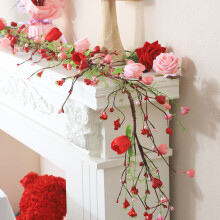 Tulip Heart Berry Vine Garland Artificial 62.9 in