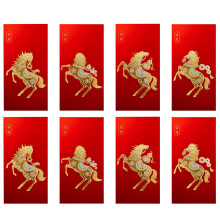 Red Envelopes Lunar New Year Blessing Design Set of 8