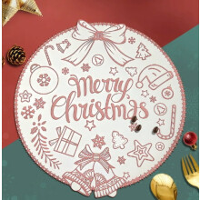 Tischsets mit Weihnachtsglocken, wasserdicht, hitzebeständig, rund, 2 Stück
