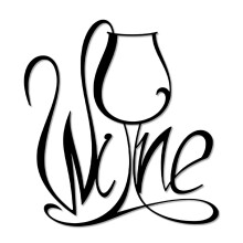 Cartelli in metallo con scritta "Wine Cup" (confezione da 4)
