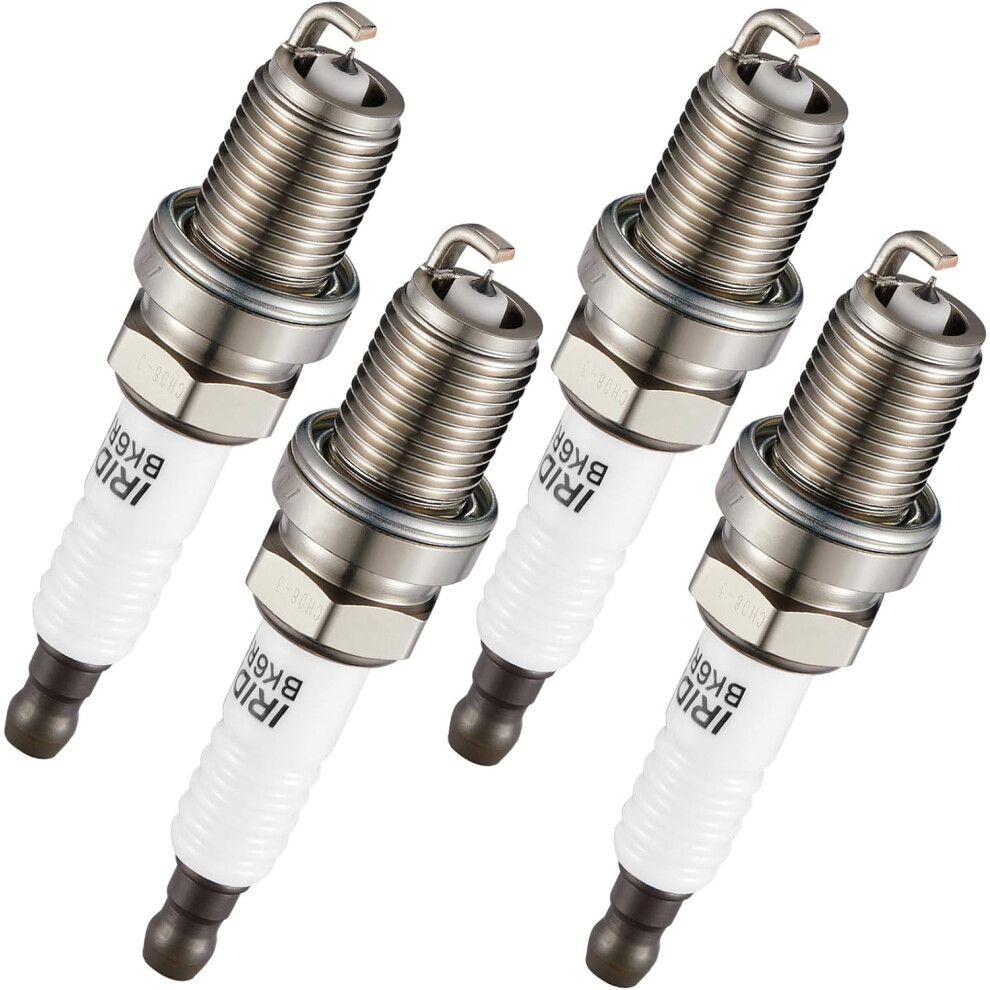 4-Pack Iridium Spark Plugs Compatible With Corolla, Neon, Subaru, Integra, Aveo, Rio, Sportage, Civic, A4 (1.3Lâ2.5L L4/H4), Replaces 7092/Bkr6egp 9422877940905