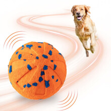 Smart interaktiv hundbollsleksak 3,14" E-TPU långvarig bettresistent för berikande av husdjur ensamma hemma (orange)