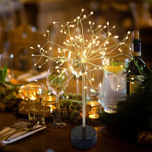 Firework Centerpiece Lights, 120 LED Fairy Lights, Star Pyrotechnics Spirit Tree with Remote, Warm White, for Christmas Indoor Decor – Compatible
