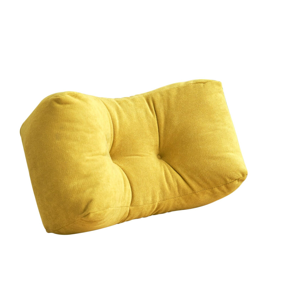 Gorgeous Lumbar Pillow For Napping & Back Support Â Compatible With Office, Car & Home Use Yellow 9152228759336
