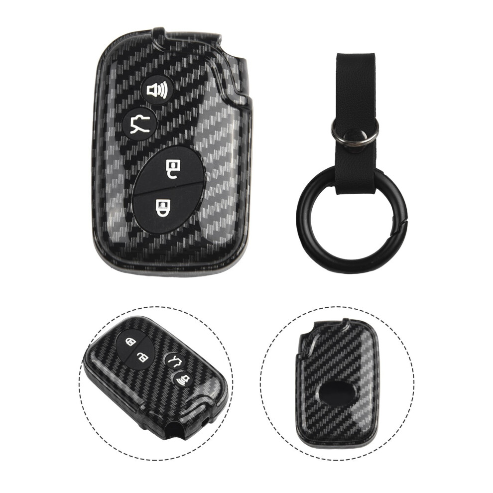 Carbon Fiber Look Key Fob Case Cover Shell Fit For Lexus Gx Lx Rx Es Is Gs Ls Hs 9170372374809