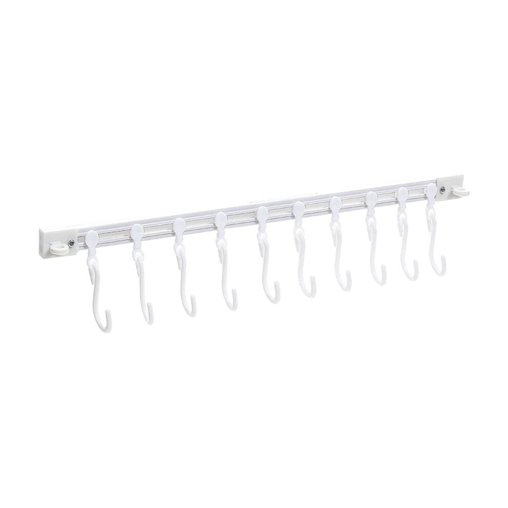 Multifunctional Slide Rail Hook, Versatile Kitchen Storage Rail Hook For Utensils, Adjustable Wall-Mounted Hanger Rack For Pots And Pans(16 Inch) 9377112562391