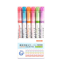 Lehrergeschenk-Textmarker-Set, 6 Farben, verschiedene Formen, 5 ml