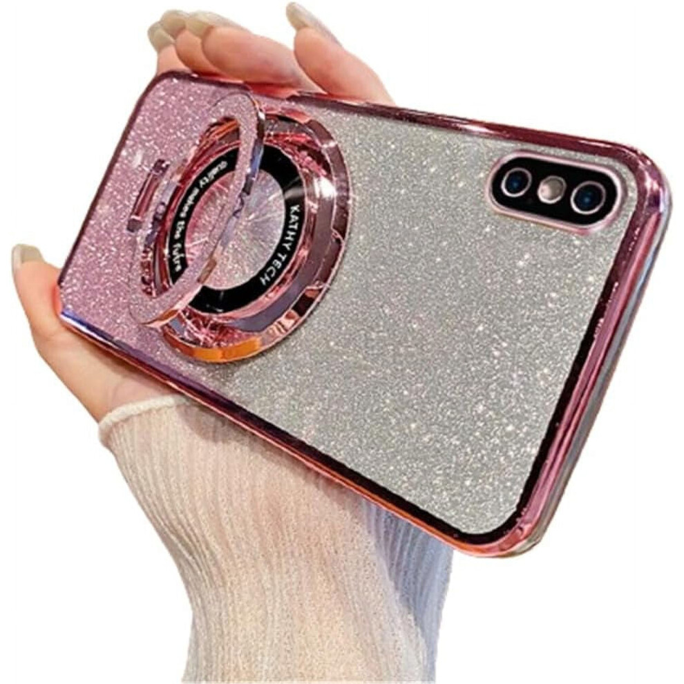 Magnetic Sparkle Case For Iphone X/Xs Â Slim Glitter, Shockproof, Magsafe-Compatible, Pink 9422877938520